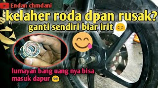 cara melepas dan memasang bearing roda motor #vario125