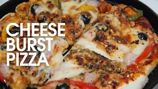 Make Cheese Burst Pizza like Domino's at home || Cheese Burst Pizza Recipe || veg pizza recipe