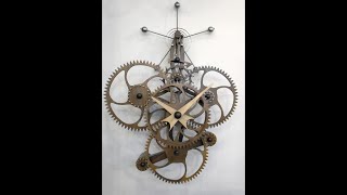 Helix Wooden Skeleton Clock brought to you by Cedar Clocks