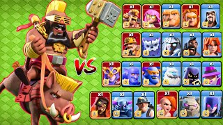 New Super Hoge Raider Vs All Troops | Clash Of Clans