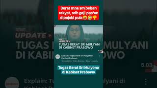 Tugas Berat Sri Mulyono di Kabinet Prabowo #shorts #srimulyani #prabowo #menkeu #kabinet #menteri