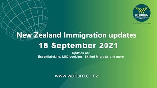 New Zealand Immigration update 18 September 2021