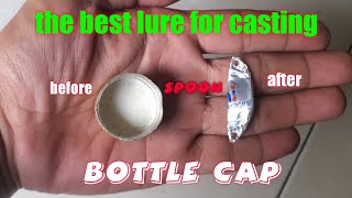 cara membuat lure spoon dari tutup botol || how to make spoon lure from bottle cap