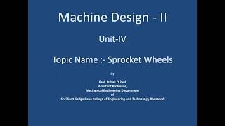 81 Unit IV Sprocket Wheel