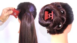 easy & unique clutcher hairstyle for girls|| hairstyle videos