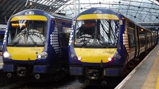 ScotRail 170402 Departs Glasgow Queen Street - 13th February 2017