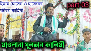 ইমাম হাসান হোসেনের জীবন কাহিনী Part-03 || Sultan Kalimi Jiboni ||  Bangla Waz