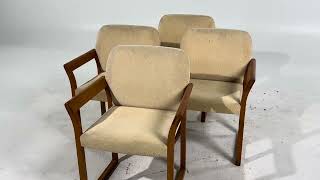 Hugo Frandsen for Stolefabrik Mid Century Danish Teak Dining Chairs - Set of 4