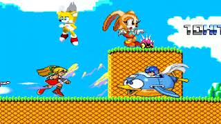 Miles "Tails" Prower & Cream The Rabbit vs Megaman & Roll Mugen Battle!