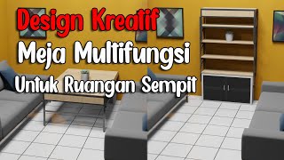 Meja Lipat Dinding Untuk Rumah Minimalis | 3D Design