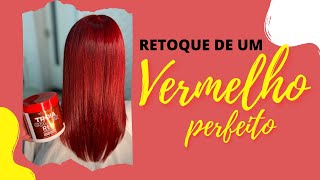 Vem acompanhar o Retoque desse CABELO VERMELO PERFEITO 😍