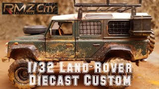 diecast custom : RMZ city 1/32 Land Rover Defender offroad mud mood