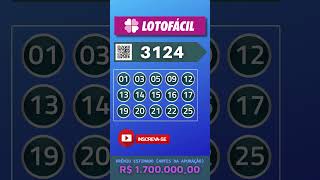 RESULTADO LOTOFACIL 3124 - 08/06/2024 -  #resultadolotofácil #lotofacilresultadohoje #lotofacil