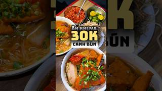 Tô Đầy Đủ Bún Riêu Canh Bún Bán Khuya Đồng Giá 30K #shorts