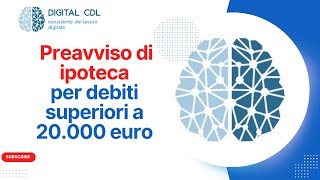 Sai cos'è il preavviso di ipoteca?