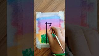 scenery drawing l oilpastel drawing #shortvideo