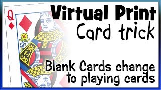 Blank Cards Printed by MAGIC | Close Up Card Trick | Print by Magic