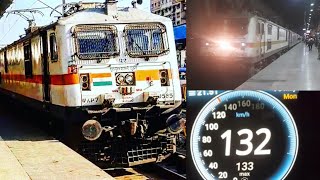 Devastating track sounds with Overtaking Freight train at Maximum Speed of 130 .Use 🎧.BRC WAP 7 at 🔥