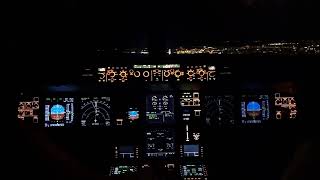 Airbus A320NEO Cockpit Landing into Copenhagen Kastrup Airport