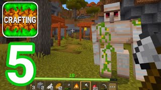 Crafting and Building - Survival Gameplay Part 4 - IRON GOLEM & VILLAGE