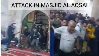 ISRAEL FORCES ATTACK IN MASJID AL AQSA!!! MAY ALLAH SAVE OUR BROTHERS AND SISTERS