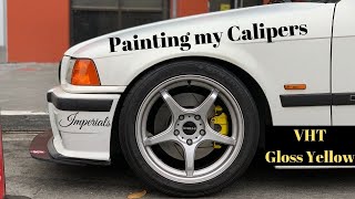 Painting Calipers Gloss Yellow l E36 M3