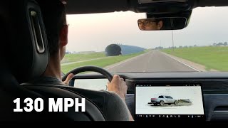 Bruce hits 130mph in the Rivian R1T (before the curve got in the way)