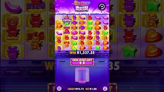 2000x win on sugar rush free spins on betway.