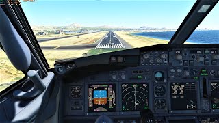 MSFS 2020 ✈ PMDG 737-800BCF | Windy touchdown on Lanzarote - Spain