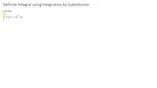 Example: Definite Integration using Integration by Substitution