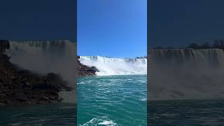 Dreamy mist at dawn, Niagara whispers 🌫️✨ #waterfall #nature #niagarafalls #shorts