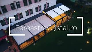 Inchidere terasa cu pergola retractabila si sistem glisant din sticla Sun Leader