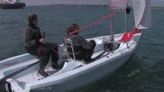 How to Sail - How to Gybe a two person sailboat. (turn away from the wind)