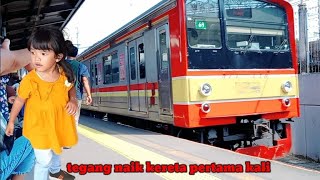 lucu sampai gemetaran naik kereta pertama kali, MALIKA AT