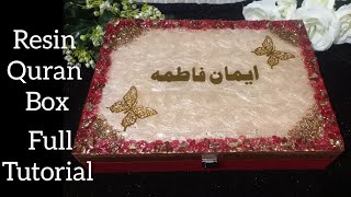 how to make resin quran box step by step/epoxy resin quran holder tutorial/new design quran box