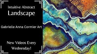 Abstract Landscape With Watercolors And Mixed Media - 2024 - 6