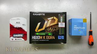 intel Pentium GOLD G7400 GIGABYTE H610M K DDR4 Kingston NV2 Easy 2024 Desktop PC Build