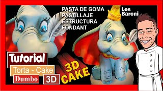 3D Торт Учебник от Дамбо | LOS BARONI | 3D CAKE DUMBO TUTORIAL