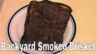 How to smoke a brisket in a electric smoker. In your backyard.