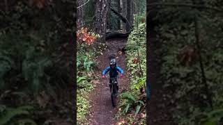 Rainy day Burnt Bridge root jump #enduromtb #sooke #mountainbike #sendit #mountainbiking #downhill