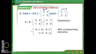 3.5 - Operations with Matrices