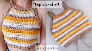 Top halter crochet muy fácil ¡TE ENCANTARÁ!