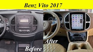 Installation: Benz Vito 2017+Tesla Style 12.1inch Carplay Navigation