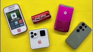 Samsung Y Young Calling iPhone i19 Pro + Motorola Razr Pink + Pepsi Phone + Galaxy S24 Ultra