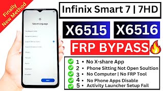 Infinix Smart 7 / 7 HD Frp Bypass Android 12/13/ Infinix (X6516) (X6515) Google Account Bypass