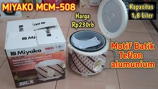 magic com MIYAKO mcm-508 motif batik ukuran 1,8 liter