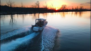 Boat Camping With Wild SURF AND TURF Meals | Michigan Steelhead Fishing