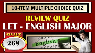 Quiz 268: REVIEW QUIZ : LET - ENGLISH MAJOR