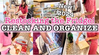 FRIDGE RESTOCK AND ORGANIZE WITH ME 2024 | KITCHEN ORGANIZATION IDEAS | SELLE DESHIRO