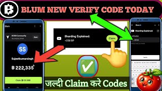 Blum New Verify Code Today || Blum New Sharding Explained:Verfication code blum #blum